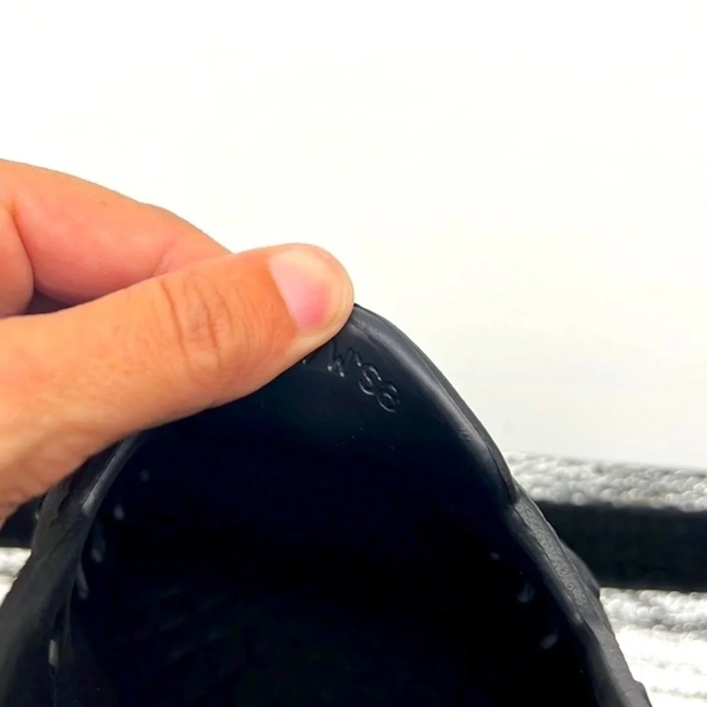 SPERRY - Top - Sider Rubber Black Boat Shoes With Non Marking Mens 6 or Women 8